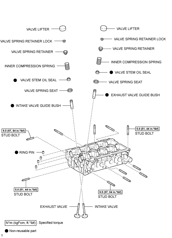 Toyota Rav4. Aca30, 33, 38 Gsa33 Zsa30, 35.2Az-Fe Engine Mechanical.Engine.Cylinder Head Components